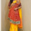 NS Rajasthani Handwork Chunri Georgette Broach Odhna