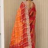 NS Handwork Pila Gaji Silk Traditional Dupatta