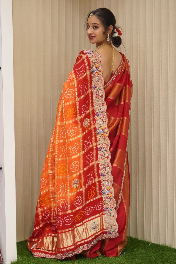 NS Handwork Pila Gaji Silk Traditional Dupatta