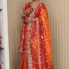 NS Handwork Pila Gaji Silk Traditional Dupatta