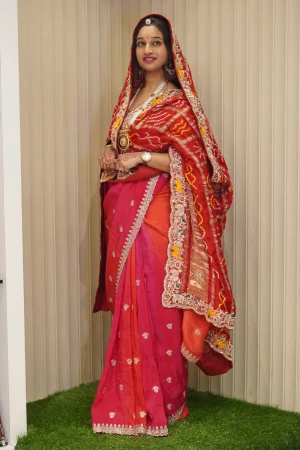 NS Handwork Chunri Gaji Silk Traditional Dupatta