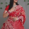 NS Royal Red Bridal Embroidered Lehenga Set