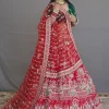 ns-l2-2 NS Designer Red Bridal Zari Embroidered Lehenga