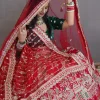 ns-l2-5 NS Designer Red Bridal Zari Embroidered Lehenga