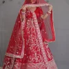 NS Royal Red Heavy Embroidered Bridal Lehenga