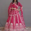 NS Rani Deep RedBridal Heavy Zari Lehenga