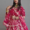 NS Rani Deep RedBridal Heavy Zari Lehenga