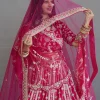 NS Rani Deep RedBridal Heavy Zari Lehenga
