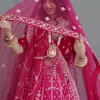 NS Rani Deep RedBridal Heavy Zari Lehenga