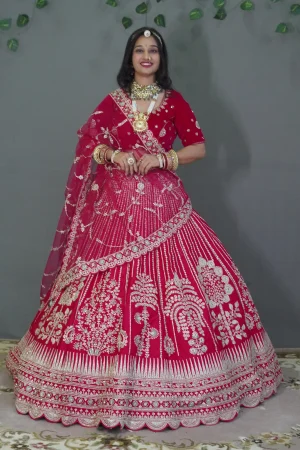 NS Rani Pink Bridal Designer Lehenga