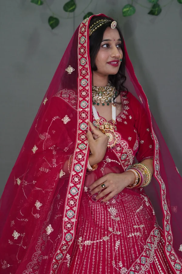 NS Rani Pink Bridal Designer Lehenga