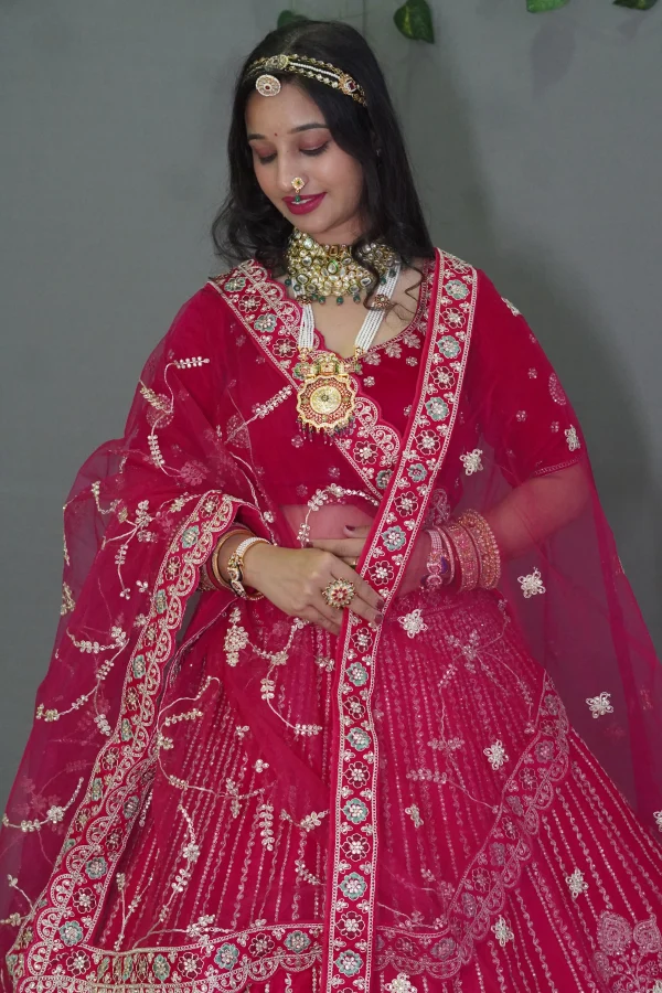 NS Rani Pink Bridal Designer Lehenga