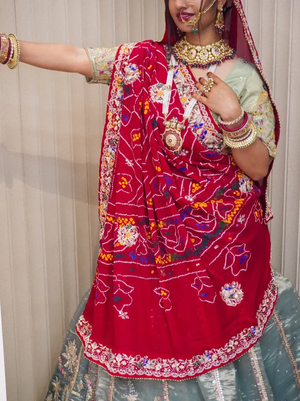 NS Traditional Chunri with Zardozi Hand Embroidery