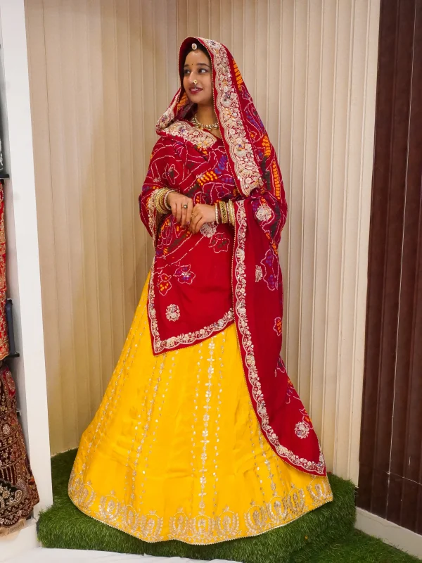 NS Rajasthani Chunri with Zardozi Hand Embroidery