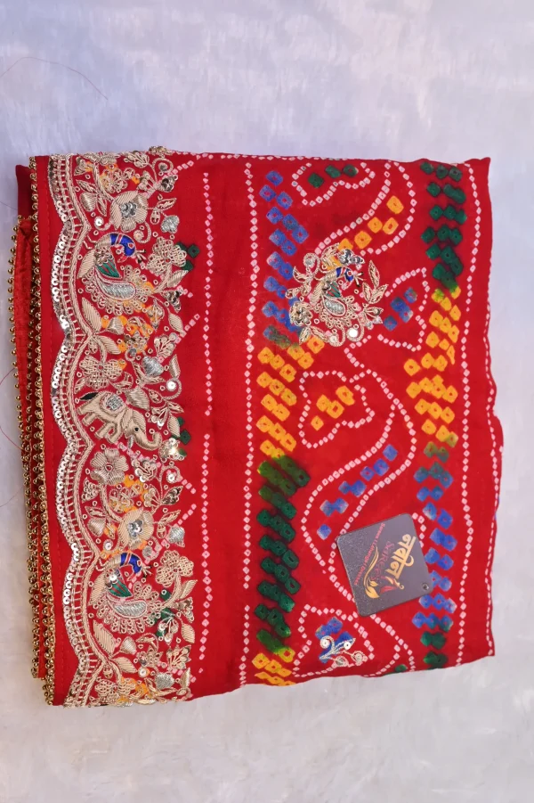 NS Rajasthani Chunri with Zardozi Hand Embroidery
