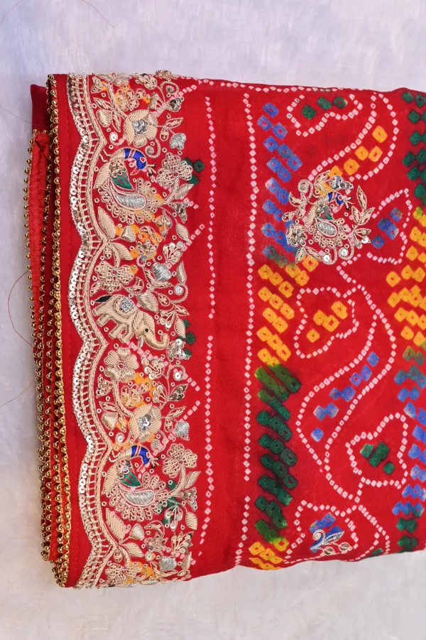 NS Rajasthani Chunri with Zardozi Hand Embroidery