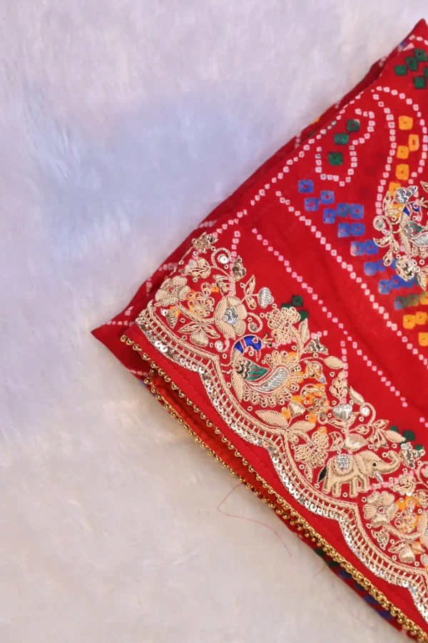 NS Rajasthani Chunri with Zardozi Hand Embroidery