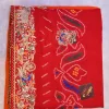 NS Traditional  Rajasthani Handwork Zardozi Work Pila (Red + Orange)