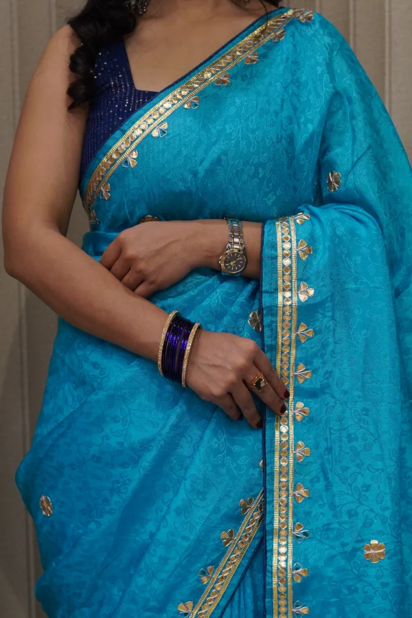 ns-s1-a-1 NS Rajasthani Jacquard Traditional Party Wear Saree