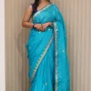 ns-s1-a-2 NS Rajasthani Jacquard Traditional Party Wear Saree