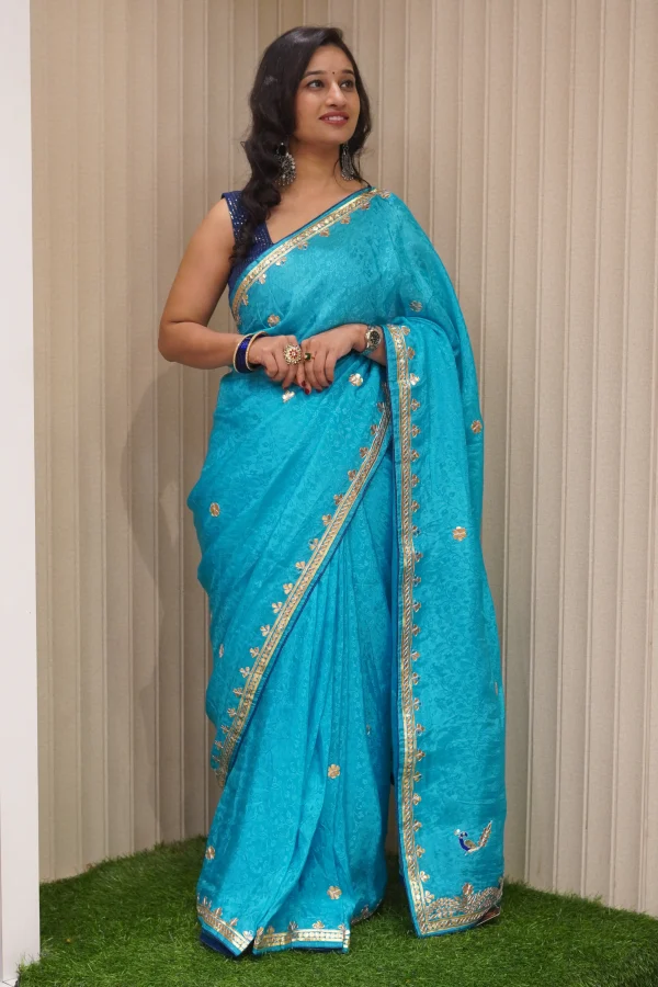 ns-s1-a-2 NS Rajasthani Jacquard Traditional Party Wear Saree