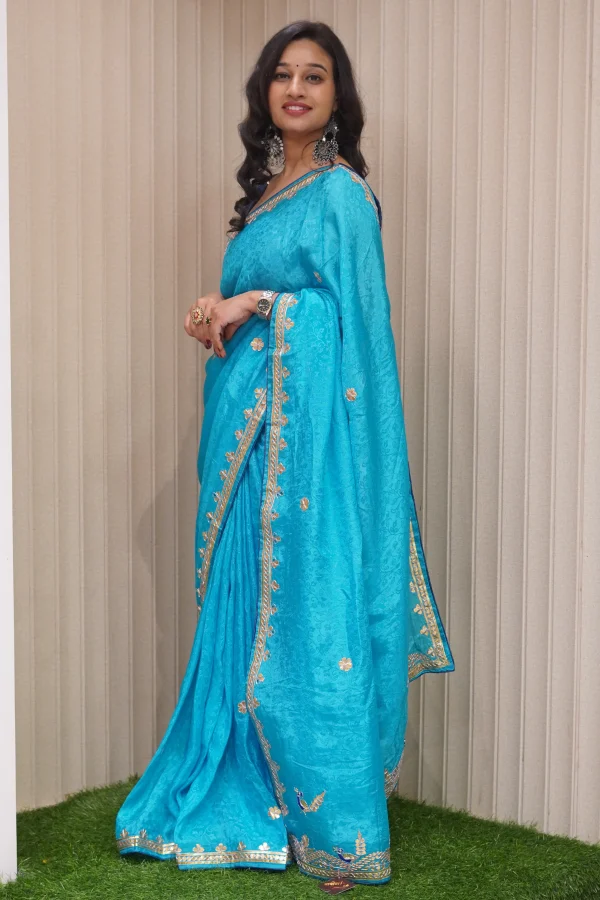 ns-s1-a-3 NS Rajasthani Jacquard Traditional Party Wear Saree