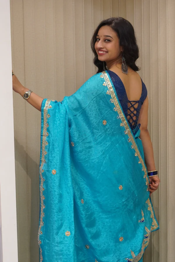 ns-s1-a-4 NS Rajasthani Jacquard Traditional Party Wear Saree