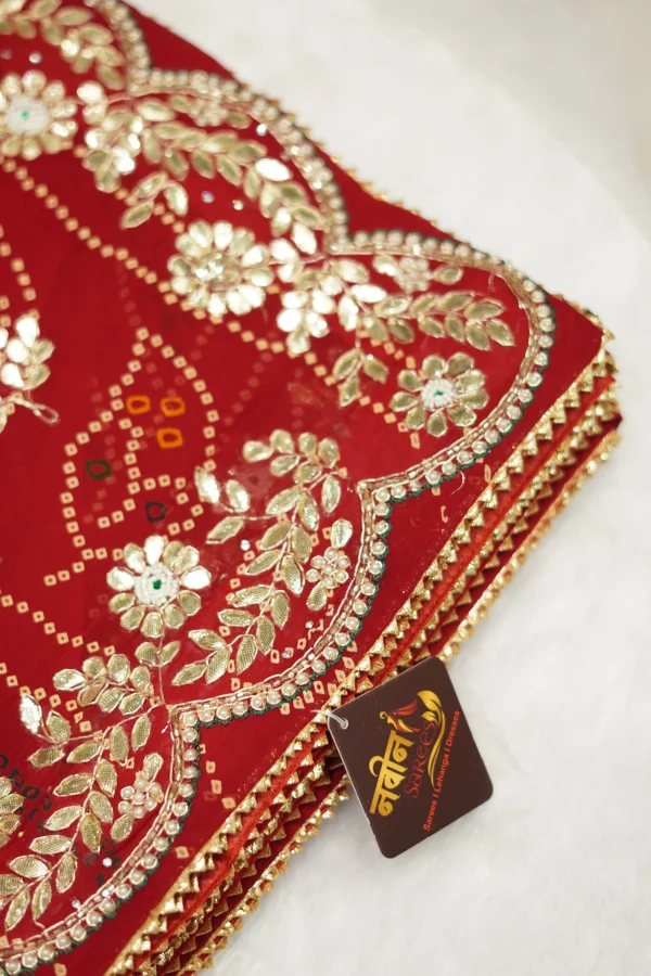 NS Zardozi Work Pure Georgette Festive Wear Saree