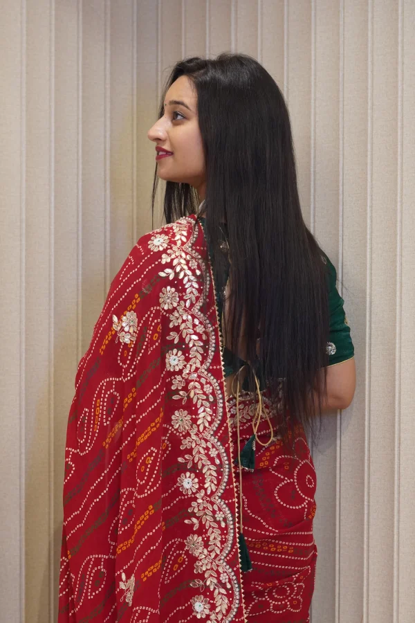 NS Zardozi Work Pure Georgette Festive Wear Saree