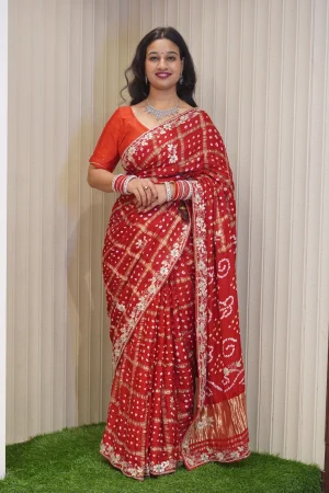 NS Handwork Gota Patti Modal Silk Festive Wear Saree