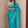 ns-s19-a-4 NS Pittan Work Silk Traditional Festive Wear Saree