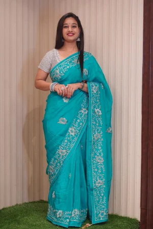 NS Pittan Work Silk Traditional Festive Wear Saree