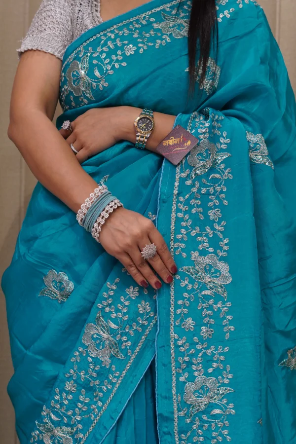 ns-s19-a-7 NS Pittan Work Silk Traditional Festive Wear Saree