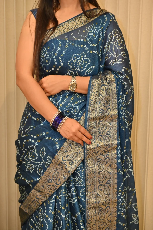 NS Zari Work Moss Jacquard Traditional Festive Wear Saree