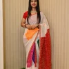 NS Multi Color Bandhej Print Saree with Gota Lace Border – Synthetic Fabric