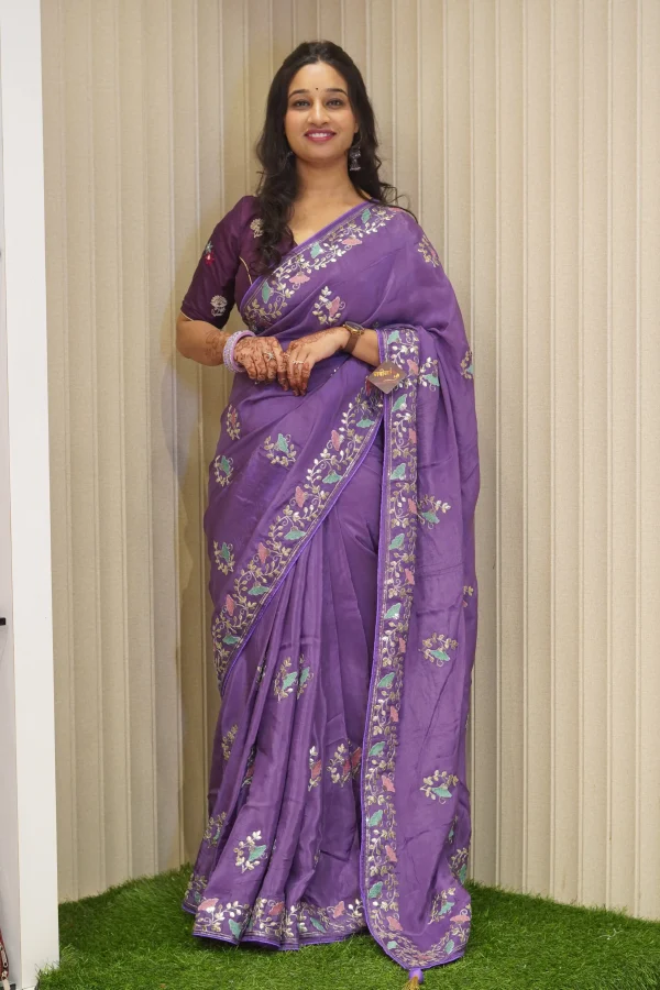 NS Embroidery HO Silk Festive Wear Saree