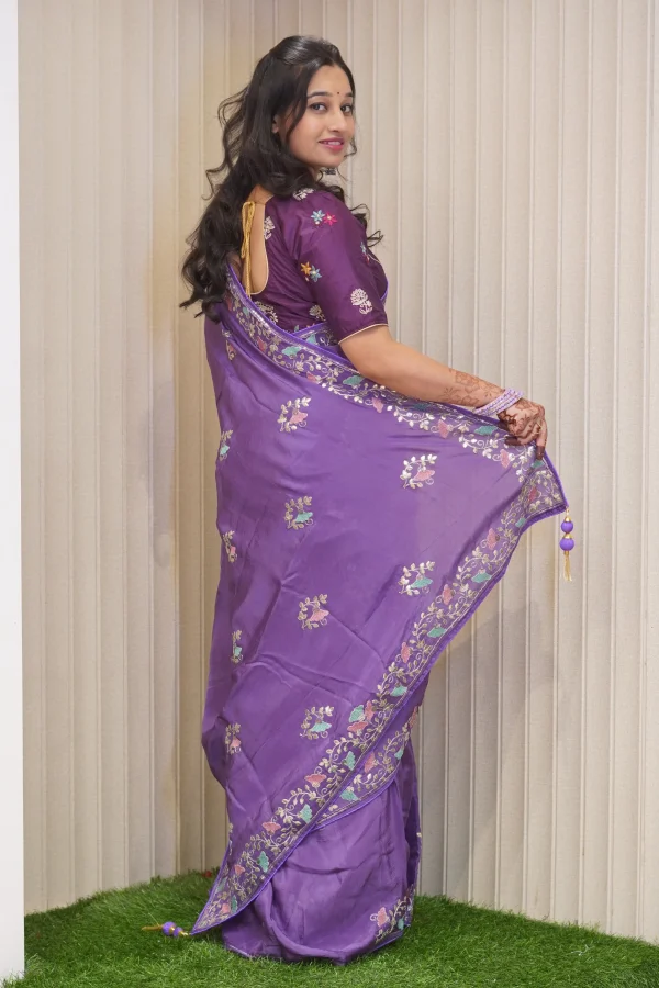 NS Embroidery HO Silk Festive Wear Saree