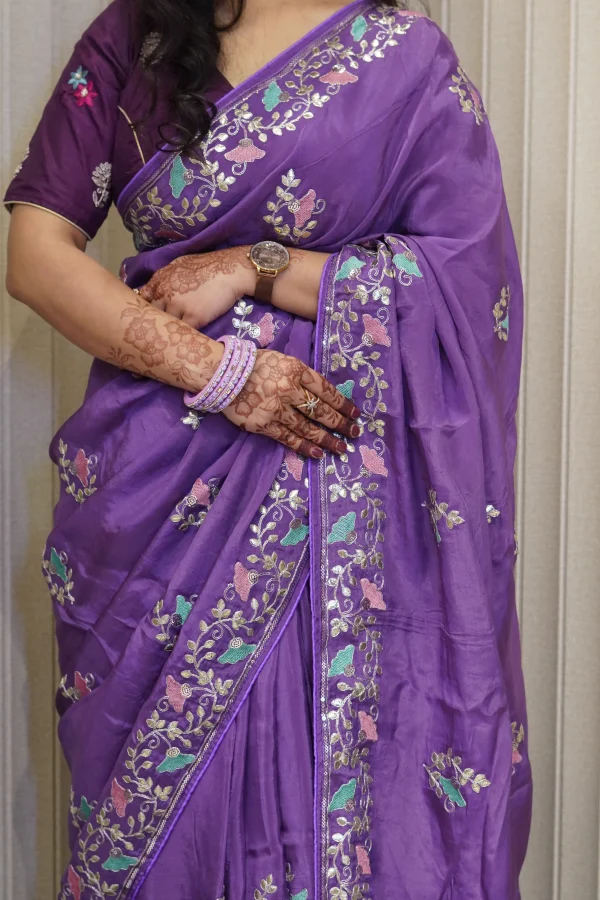 NS Embroidery HO Silk Festive Wear Saree