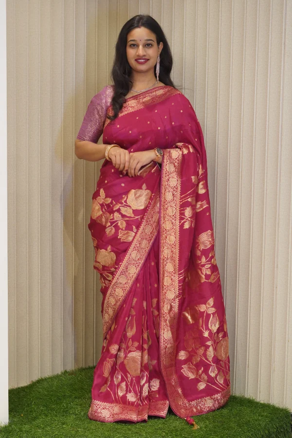 ns-s4-b-4 NS Banarasi Ho Silk Traditional Festive Wear Saree