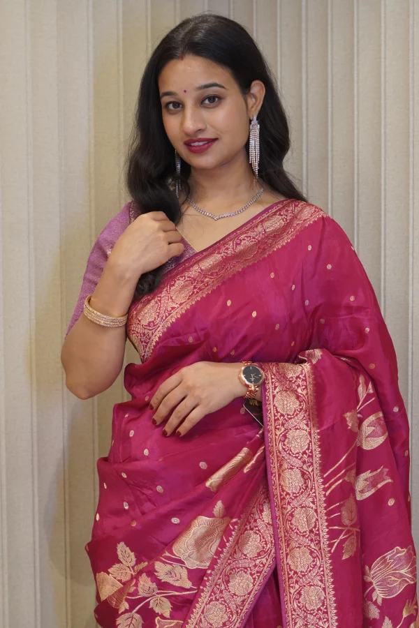 ns-s4-b-5 NS Banarasi Ho Silk Traditional Festive Wear Saree