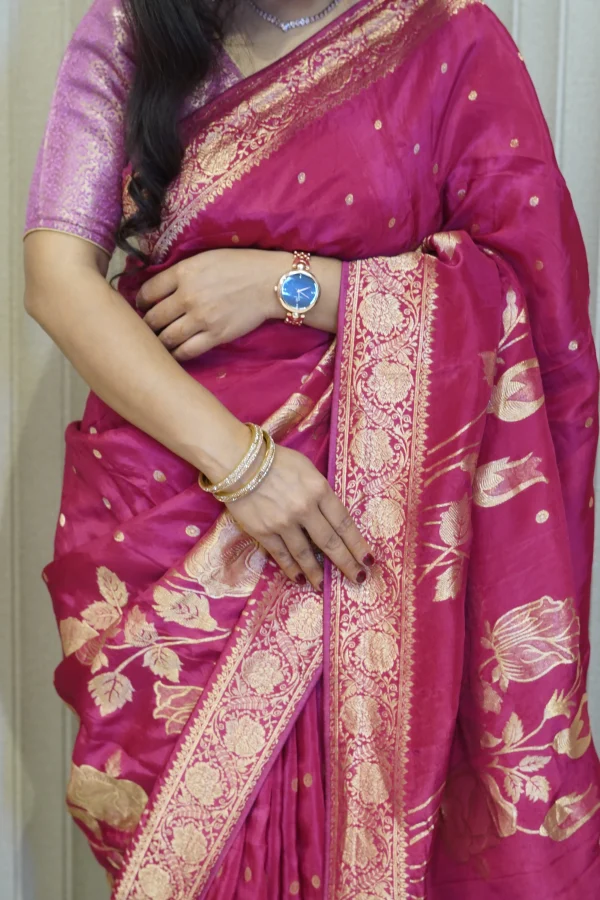 ns-s4-b-7 NS Banarasi Ho Silk Traditional Festive Wear Saree