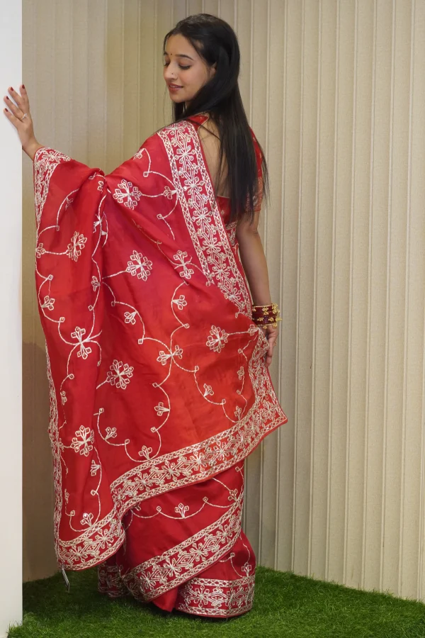 ns-s6-b-6 NS Rajasthani Ho Silk Traditional Festive Wear Saree