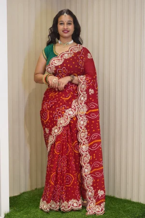 NS Pure Crepe Traditional Festive Wear Saree