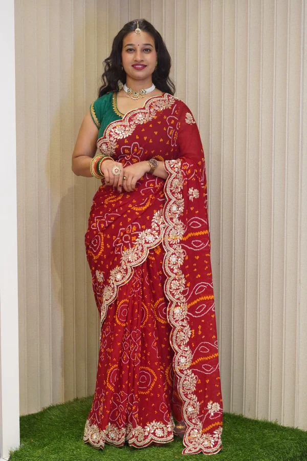 NS Pure Crepe Traditional Festive Wear Saree