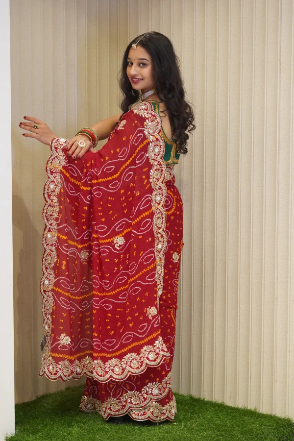 NS Pure Crepe Traditional Festive Wear Saree