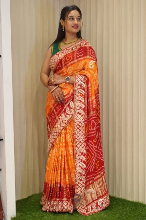 NS Gaji Silk Zardozi Festive Wear Saree